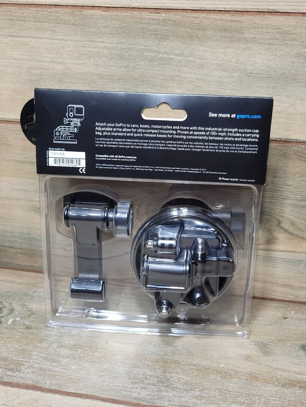GoPro Suction Cup Mount Black AUCMT-302 GoPro Official